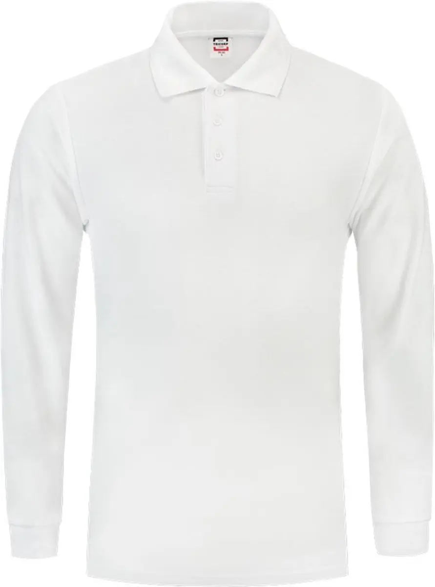 Tricorp Poloshirt Lange Mouw Wit - S