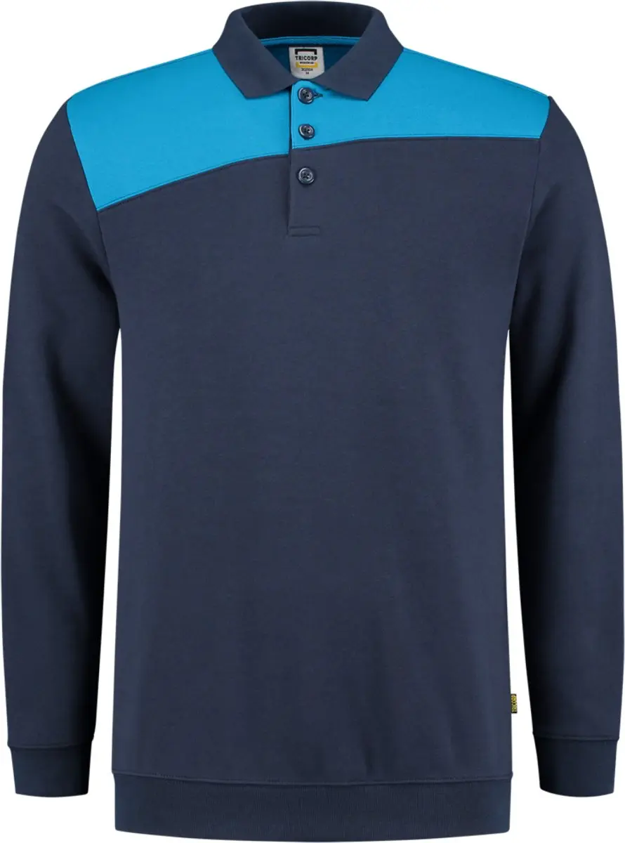 Tricorp Polosweater Bicolor Naden 3XL - Inkt/Turquoise