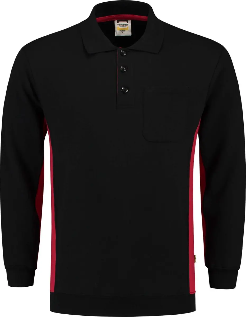 Tricorp Polo Sweater Bicolor 302001 - XXL - Wit/Donkergrijs