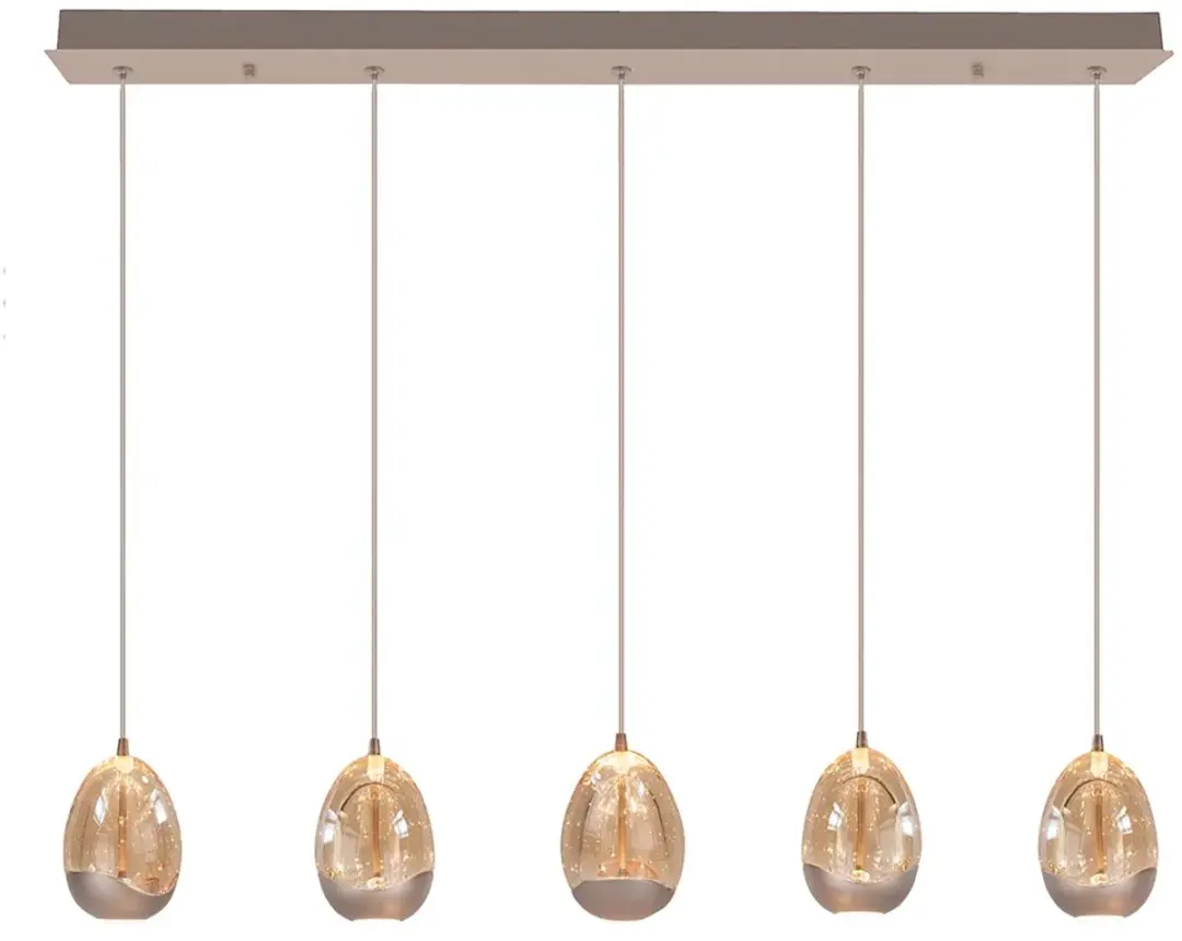 Highlight Hanglamp Egg 5 Lichts 108cm - Champagne