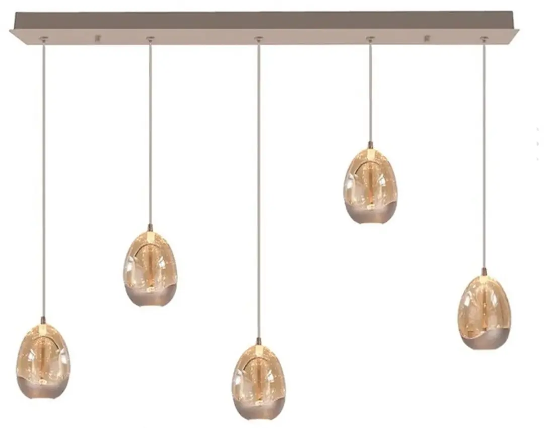 Highlight Hanglamp Egg 5 Lichts 108cm - Champagne