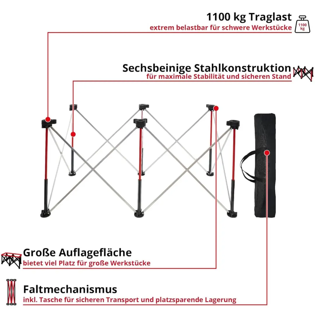 Einhell Opklapbaar Werkstatief 1270x665mm - 1100kg