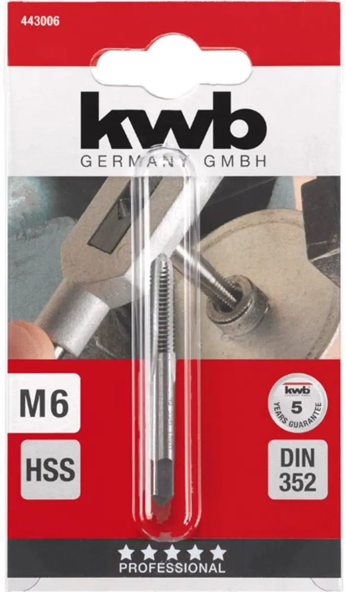 KWB Machinetap M6 HSS Geslepen