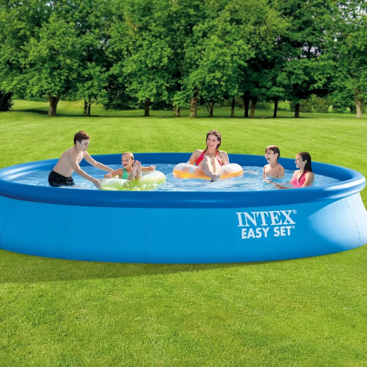 Intex Easy Set Opblaaszwembad 457cm - 9792L - Blauw