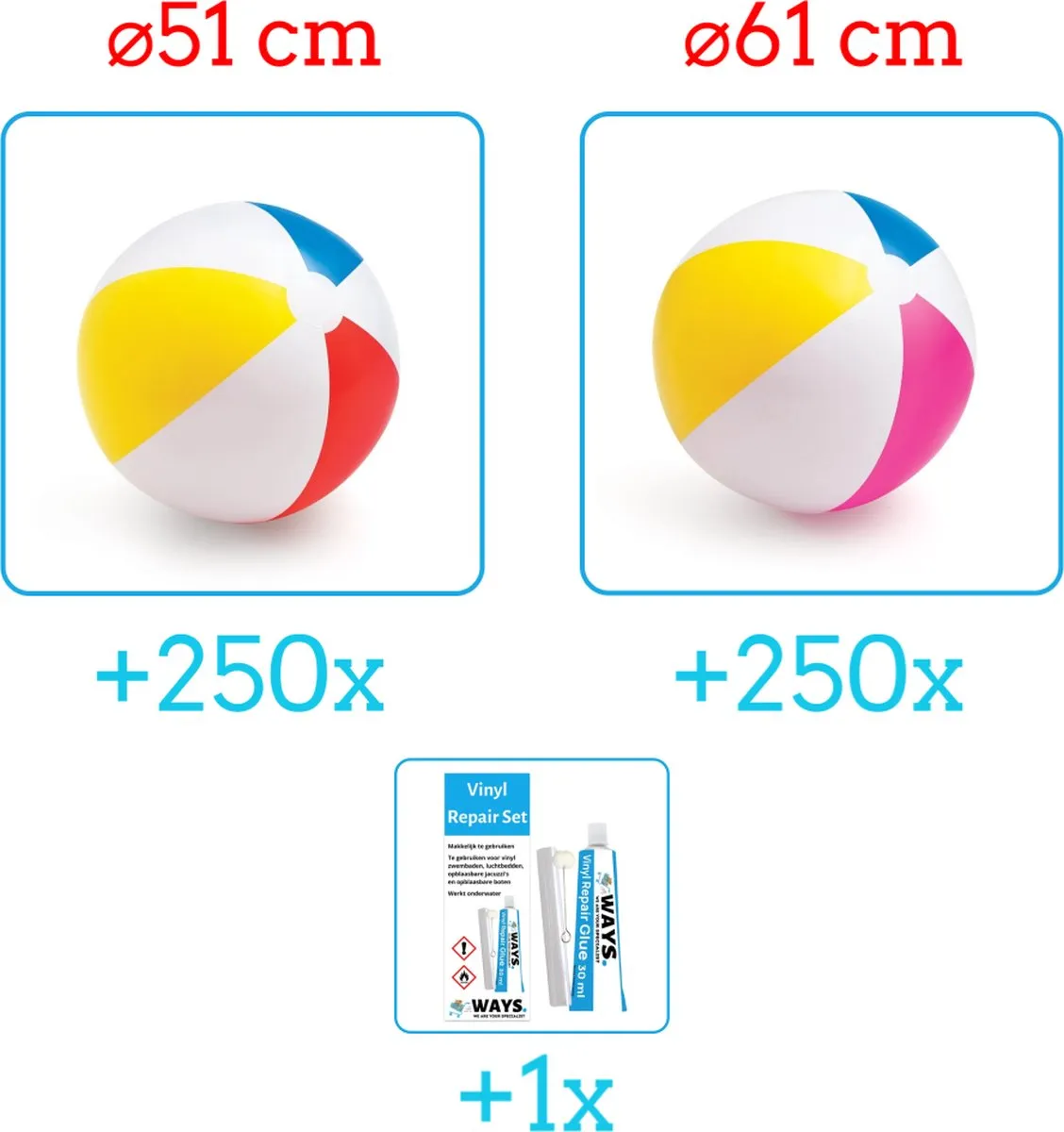 Intex Strandballen Voordeelverpakking 500 Stuks