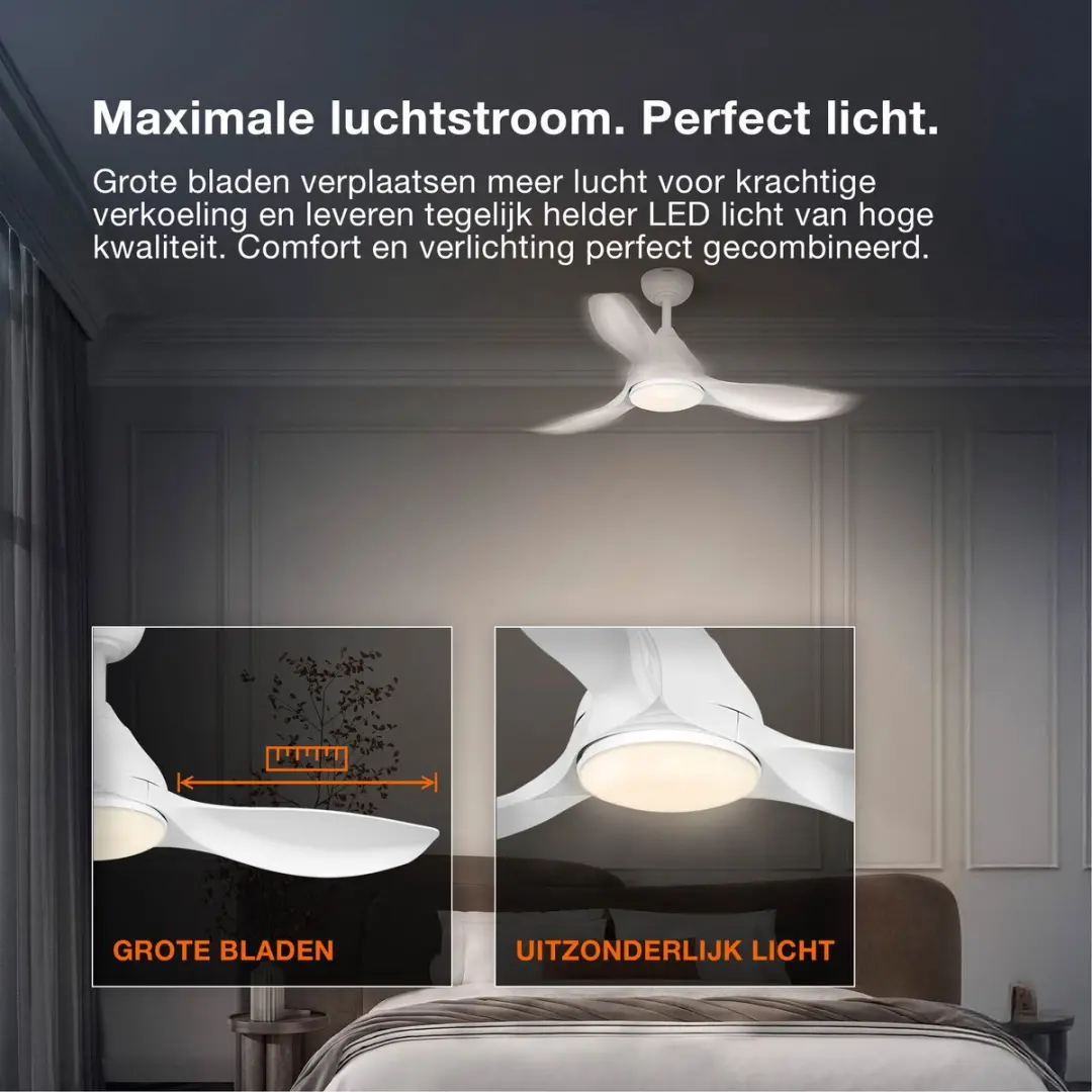 Osram Ceiling Fan Bise 1065mm LED - 48W - Wit