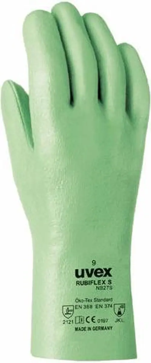 Uvex Rubiflex NB S Chemisch bestendige handschoenen - 27cm XXL - Groen