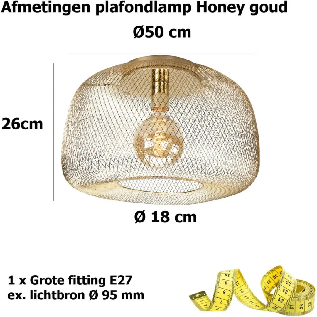 Highlight Plafondlamp Honey Ø48cm - Goud