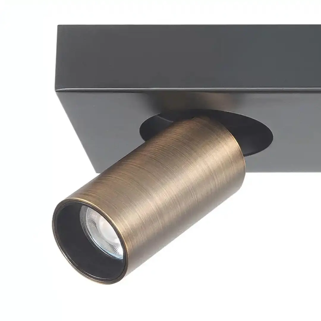 Highlight Spot Eliano 4 Lichts 48cm - 4x10W Warm Wit - Zwart/Brons