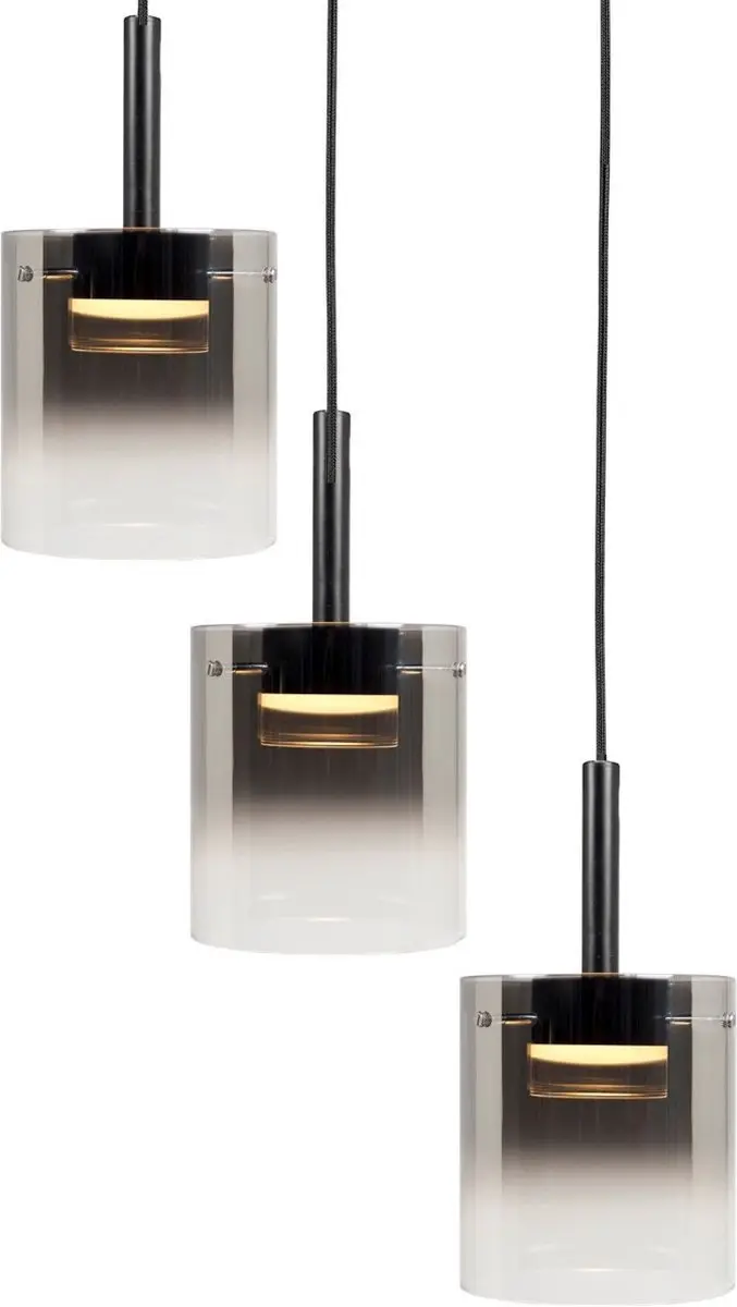 HighLight Salerno Hanglamp - 3 Lichts - Zwart