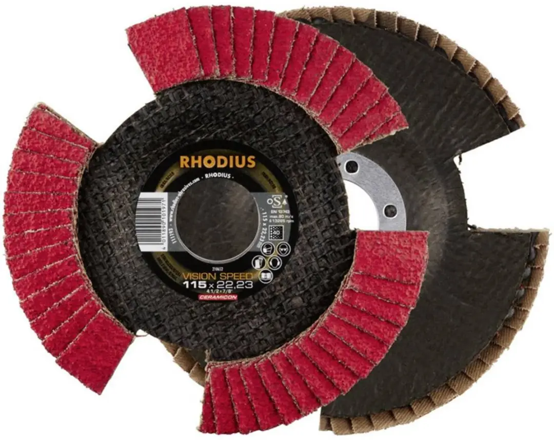 Rhodius VISION SPEED Lamellenschijf 115mm - RVS - 22.23mm As