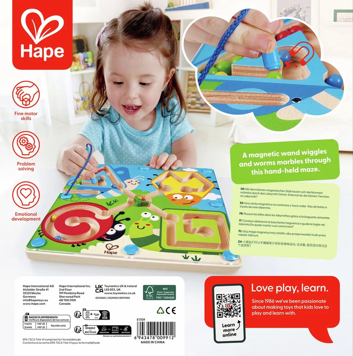 Hape Magnetische Insecten Doolhof 301707 - Veelkleurig