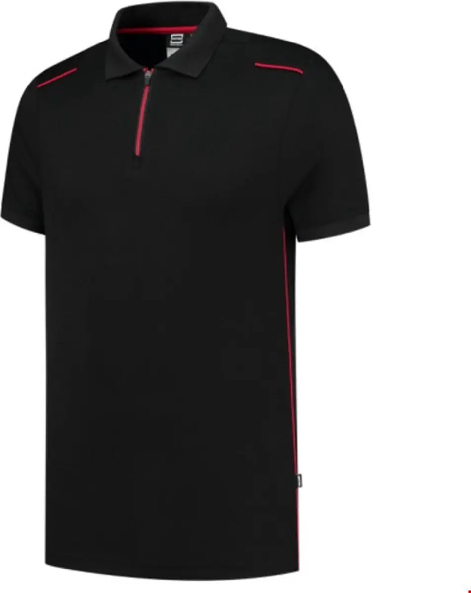 Tricorp Casual 202703 Poloshirt - M - Zwart/Rood