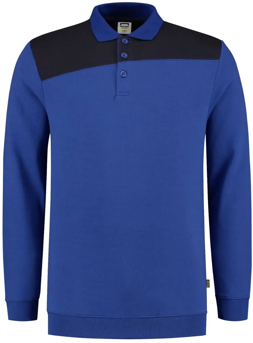 Tricorp Polosweater Bicolor - Inkt/Turquoise S