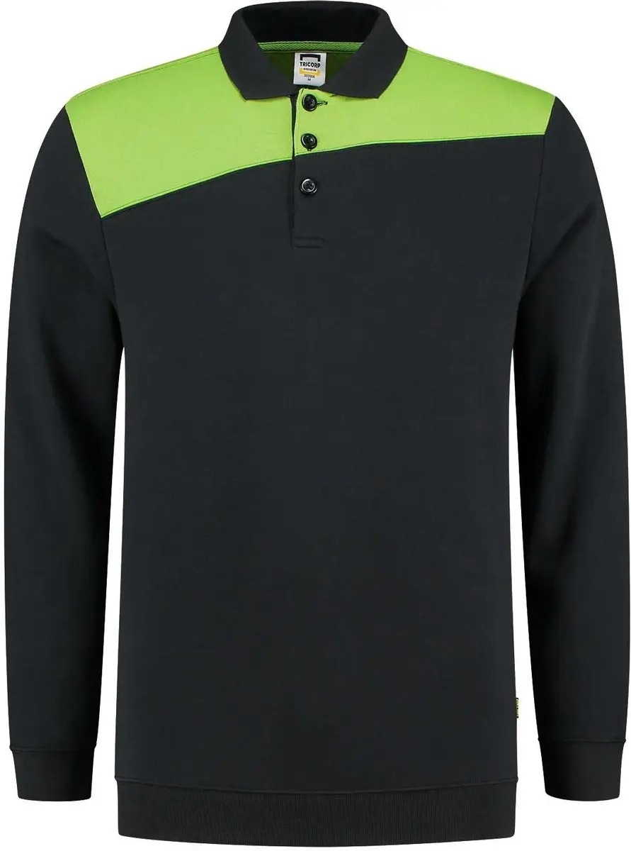 Tricorp Polosweater Bicolor - Inkt/Turquoise S