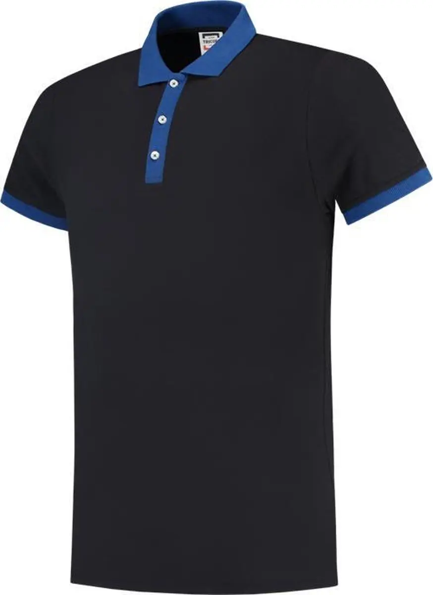 Tricorp Polo Bi-Color PBF210 - Maat L - Zwart/Grijs