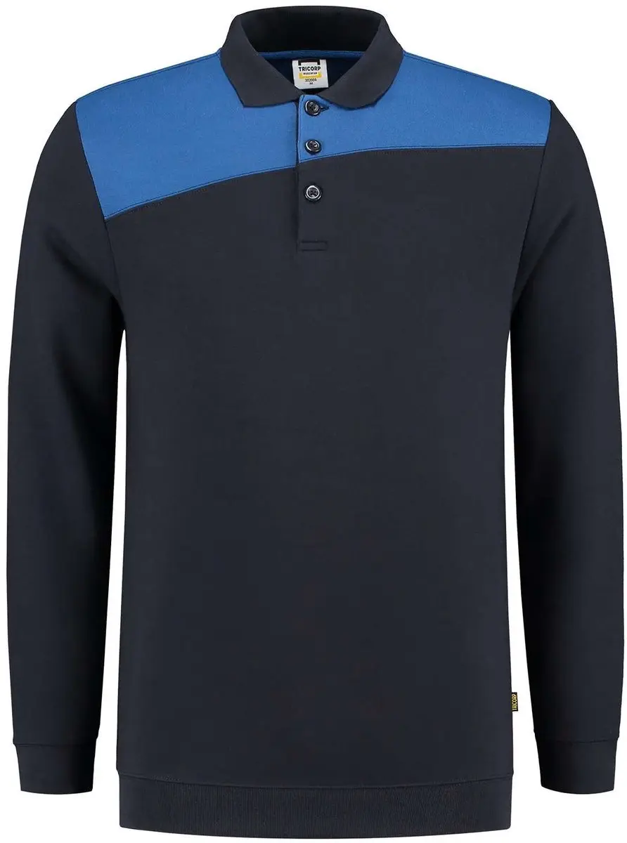 Tricorp Polosweater Bicolor - Donkergrijs/Zwart M