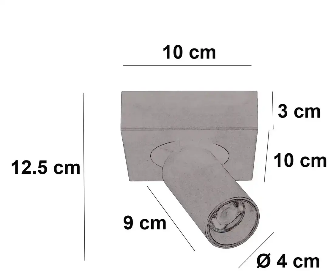 Highlight Spot Eliano 10W - 1 Lichtpunt - Ø10cm - Zwart Mat Chroom