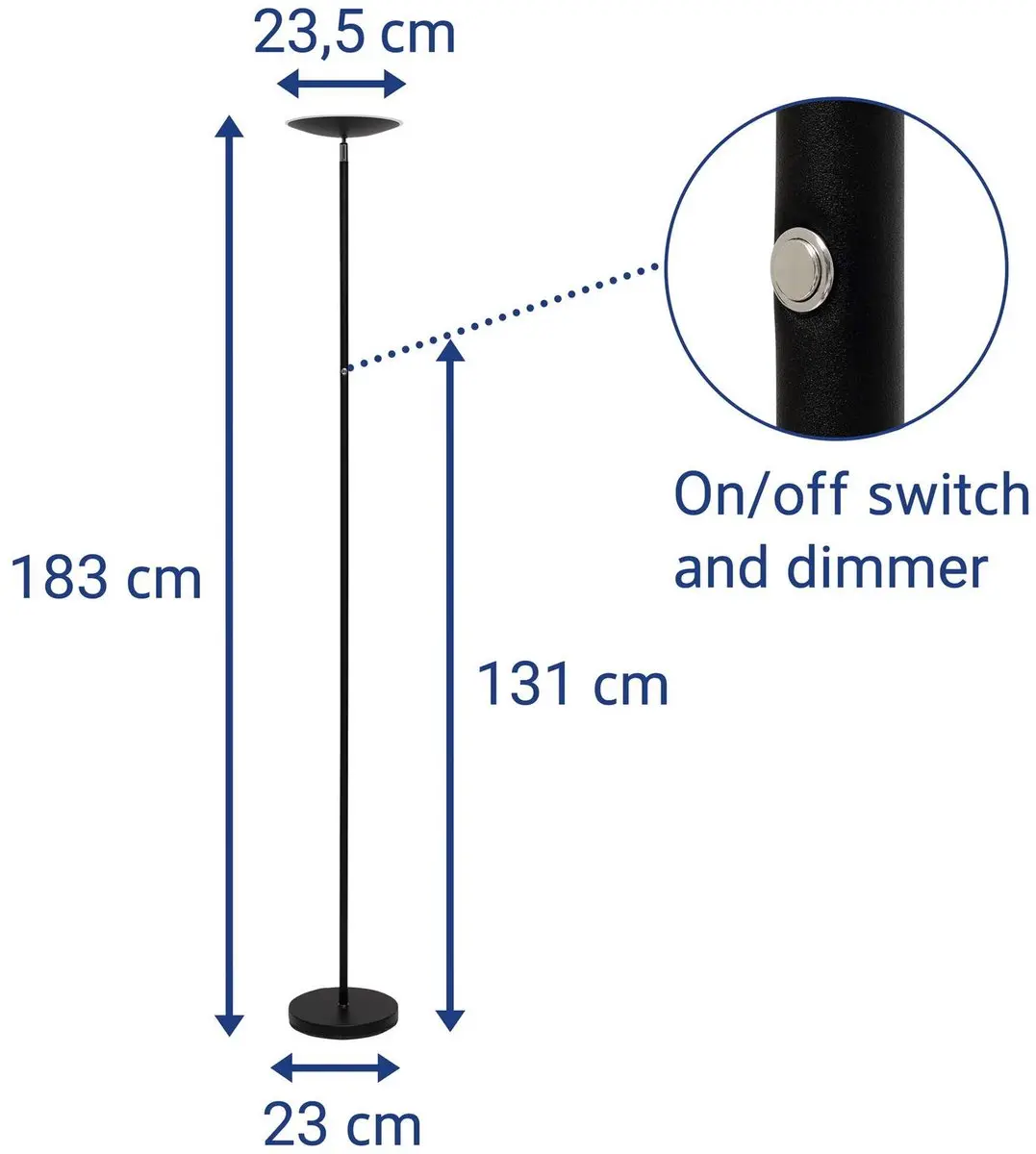 MAULsphere LED Vloerlamp H183cm - 21W - Zwart - afbeelding 6 van 6