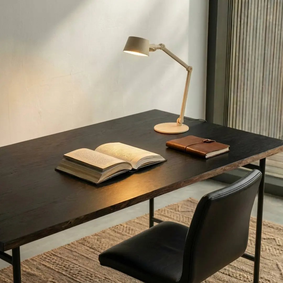 Lucande Bureaulamp Beige - 15W E27 - 93,5 cm