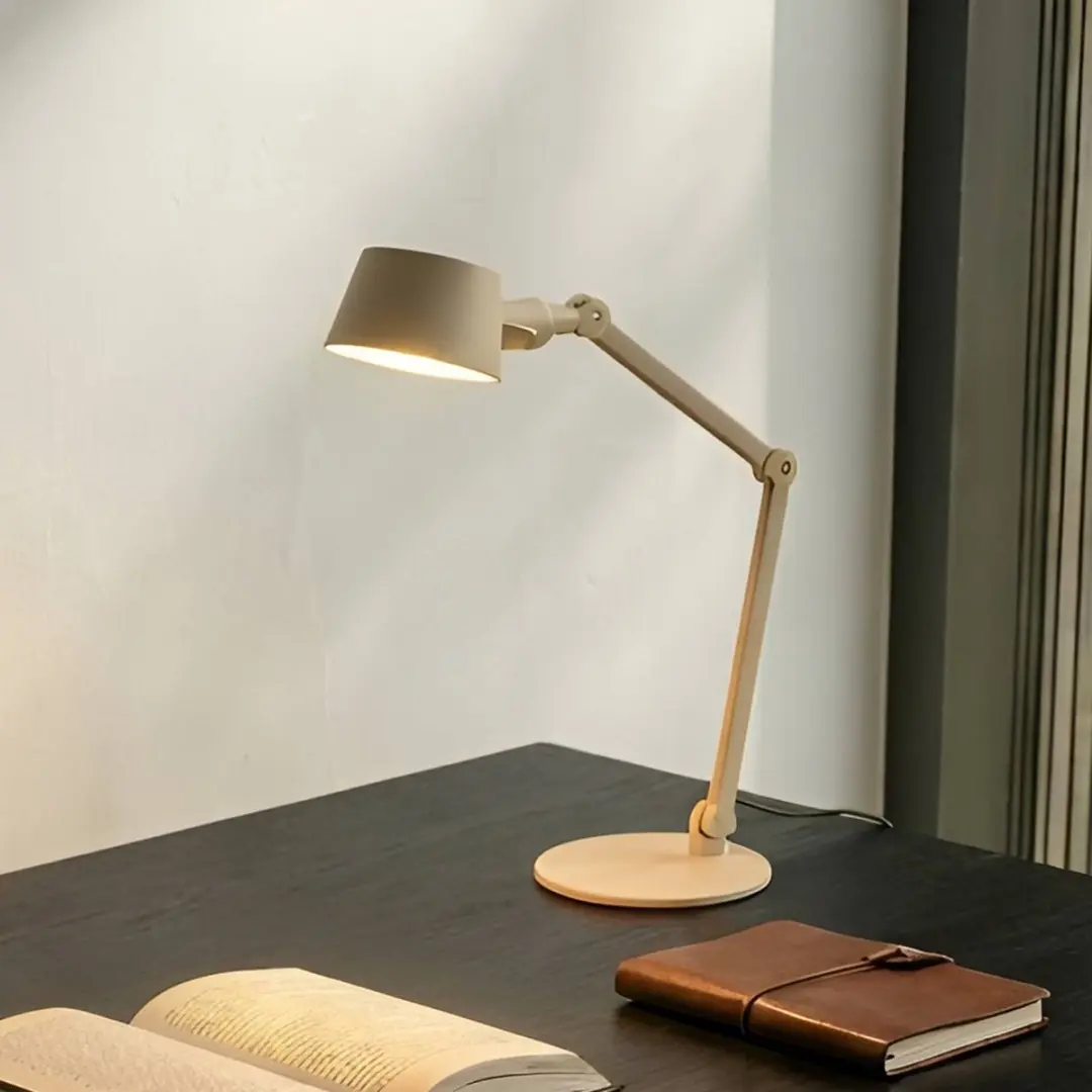 Lucande Bureaulamp Beige - 15W E27 - 93,5 cm