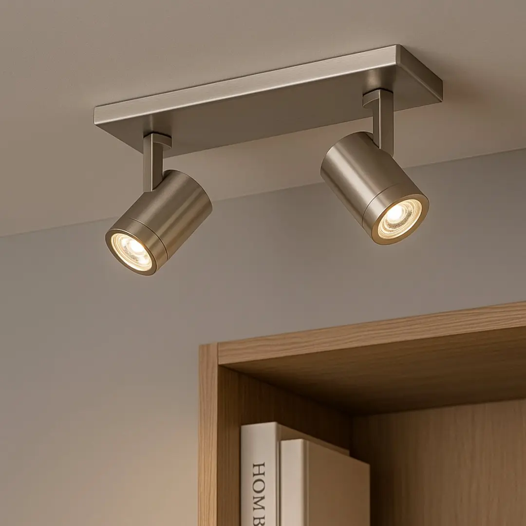 Highlight Aston Opbouwspot 2-voudig GU10 - 40cm - Zilver
