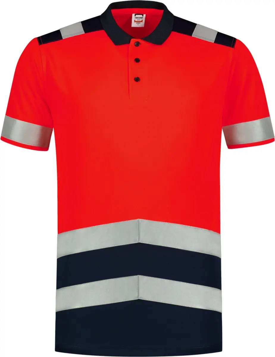 Tricorp 203007 Poloshirt High Vis Bicolor - Fluo Geel/Inkt - XL