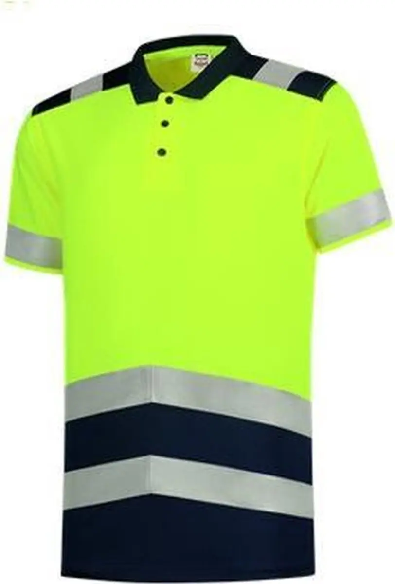 Tricorp 203007 Poloshirt High Vis Bicolor - Fluo Geel/Inkt - XL