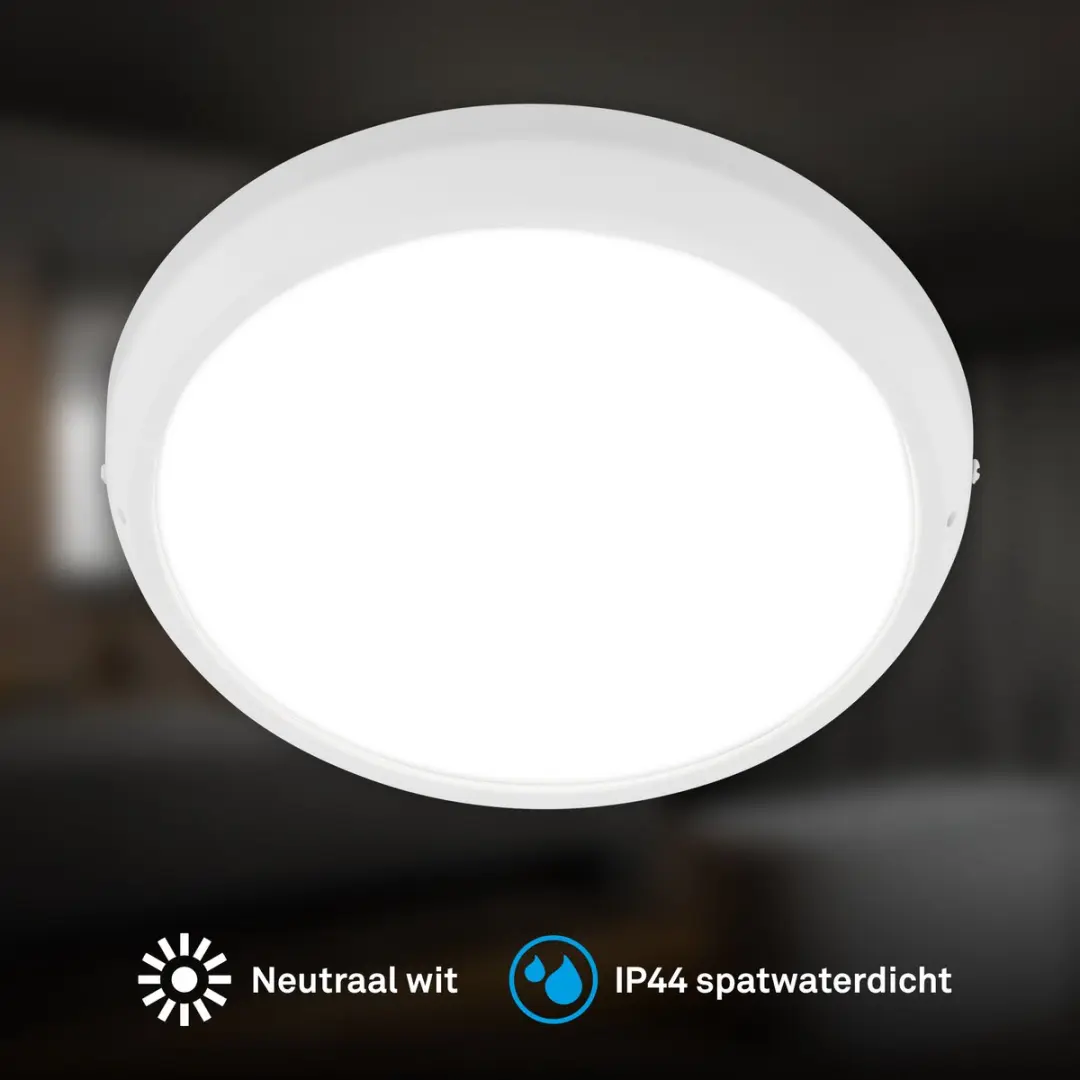 Briloner Navaro LED Plafondlamp 18W - Ø27cm - Wit