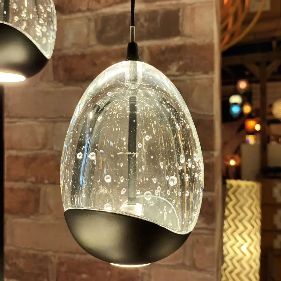 Highlight Clear Egg Vloerlamp 5x25W - Helder Zwart