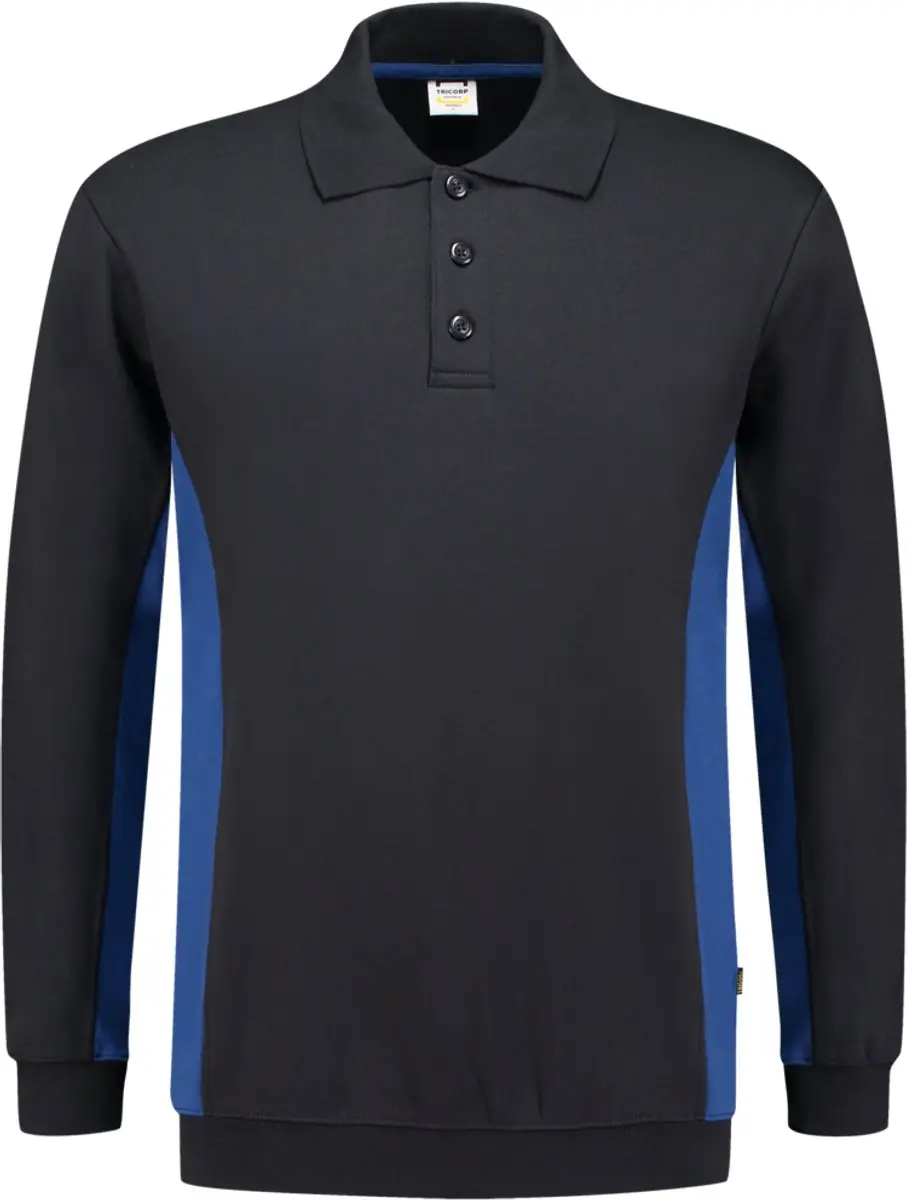 Tricorp Polosweater Bicolor Marineblauw/Koningsblauw - XS