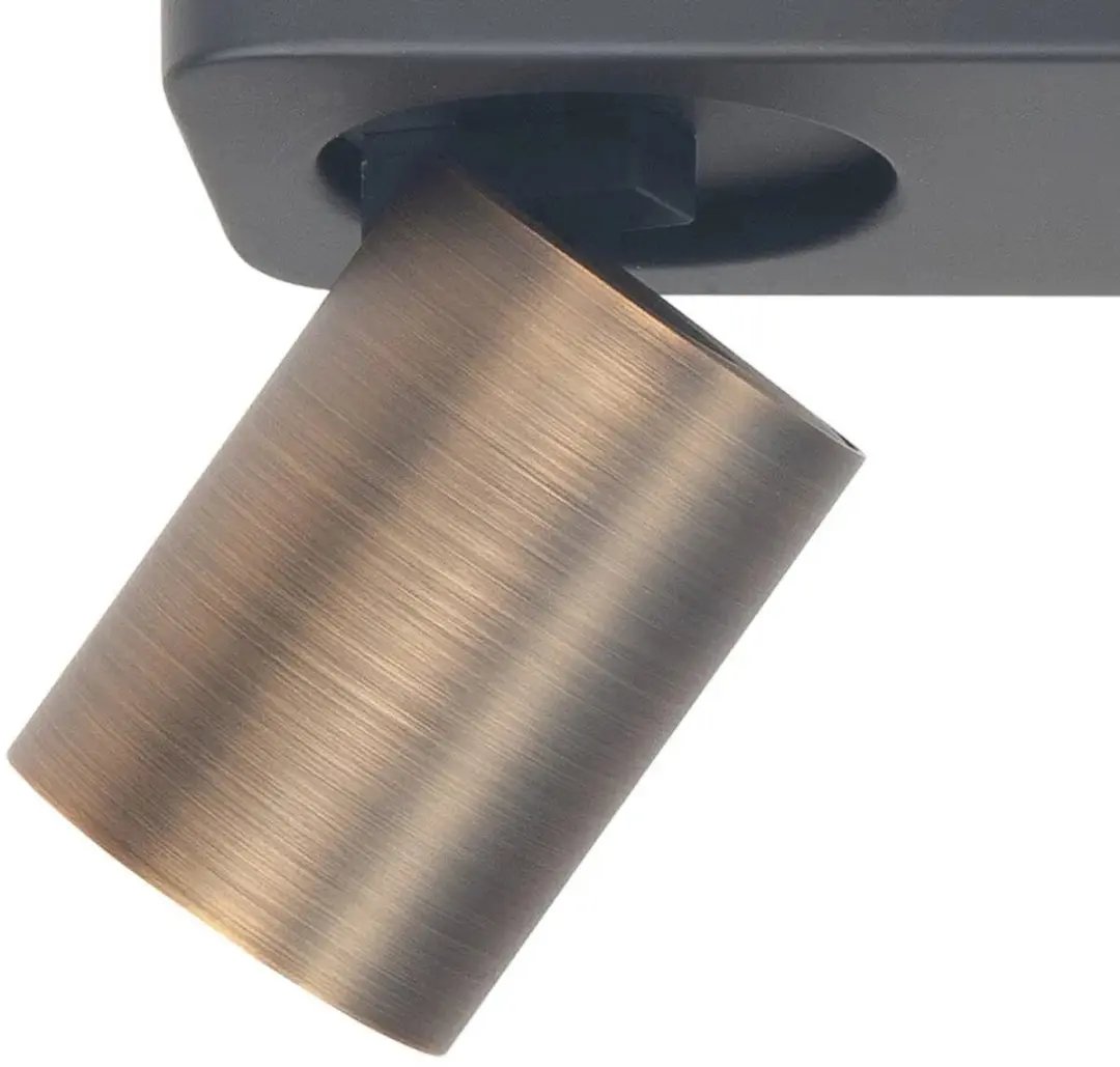 Highlight Oliver Opbouwspot 3-voudig GU10 - 35cm - Brons/Zwart