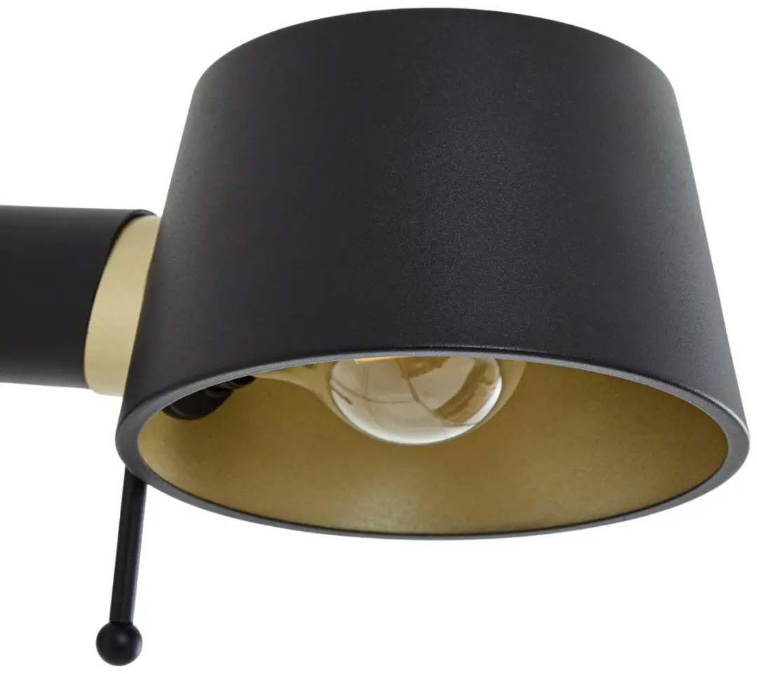 Lucande Wandlamp Metaal 1 Licht E27 - Zwart/Goud
