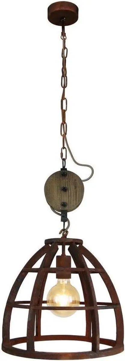 Brilliant Matrix Hanglamp E27 - Roestbruin