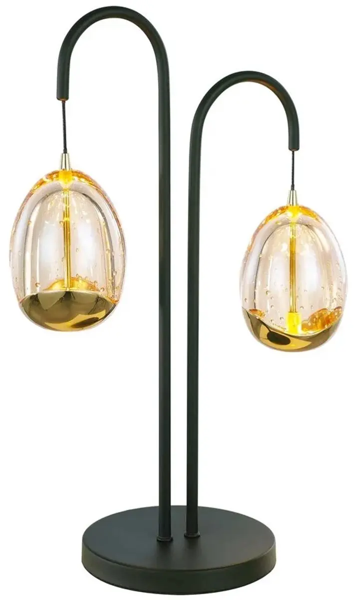 Highlight Golden Egg 2 Tafellamp - 2x9.5cm - Zwart