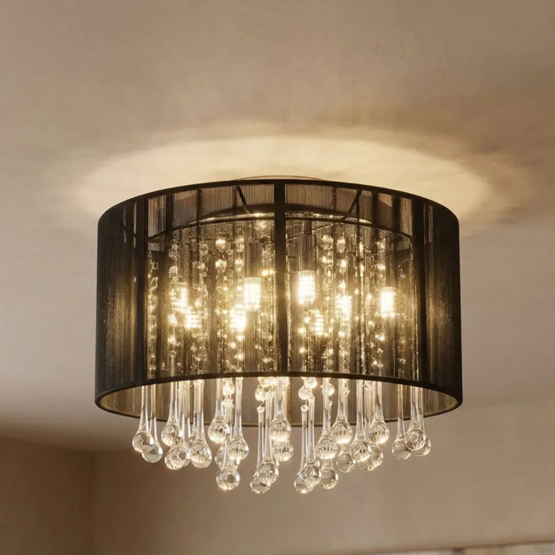 Globo Bagana Plafondlamp - Chroom - Ø40cm - 8xG9