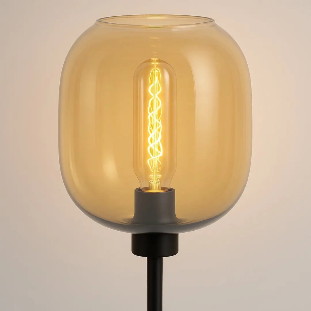 Highlight Vloerlamp Bellini - 134-190cm Amber/Zwart