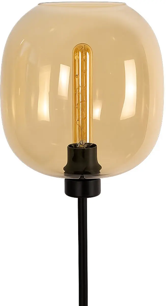 Highlight Vloerlamp Bellini - 134-190cm Amber/Zwart