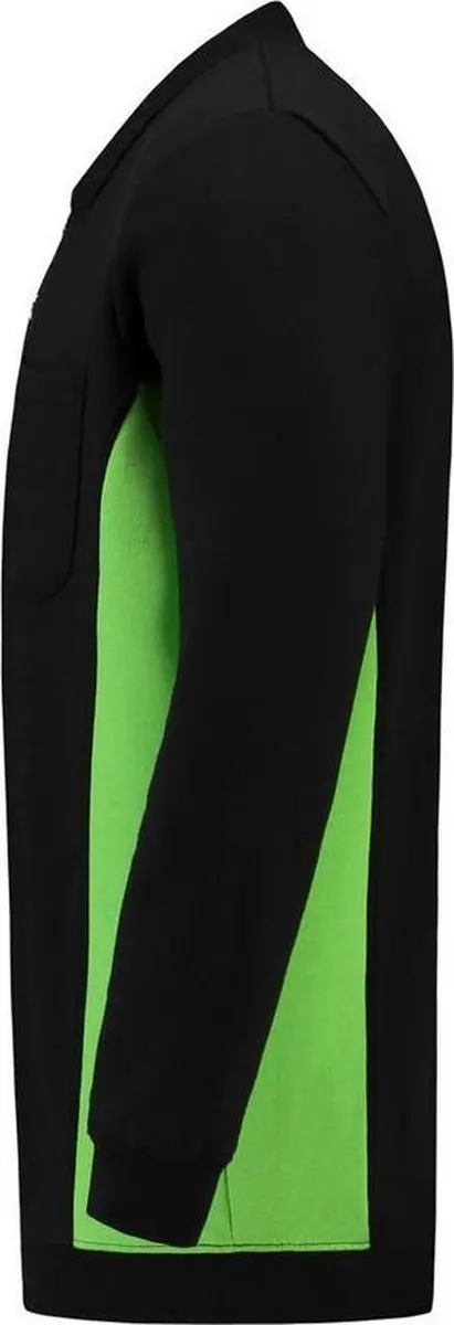 Tricorp Polosweater Bi-Color 302001 - Zwart/Limoengroen - 3XL