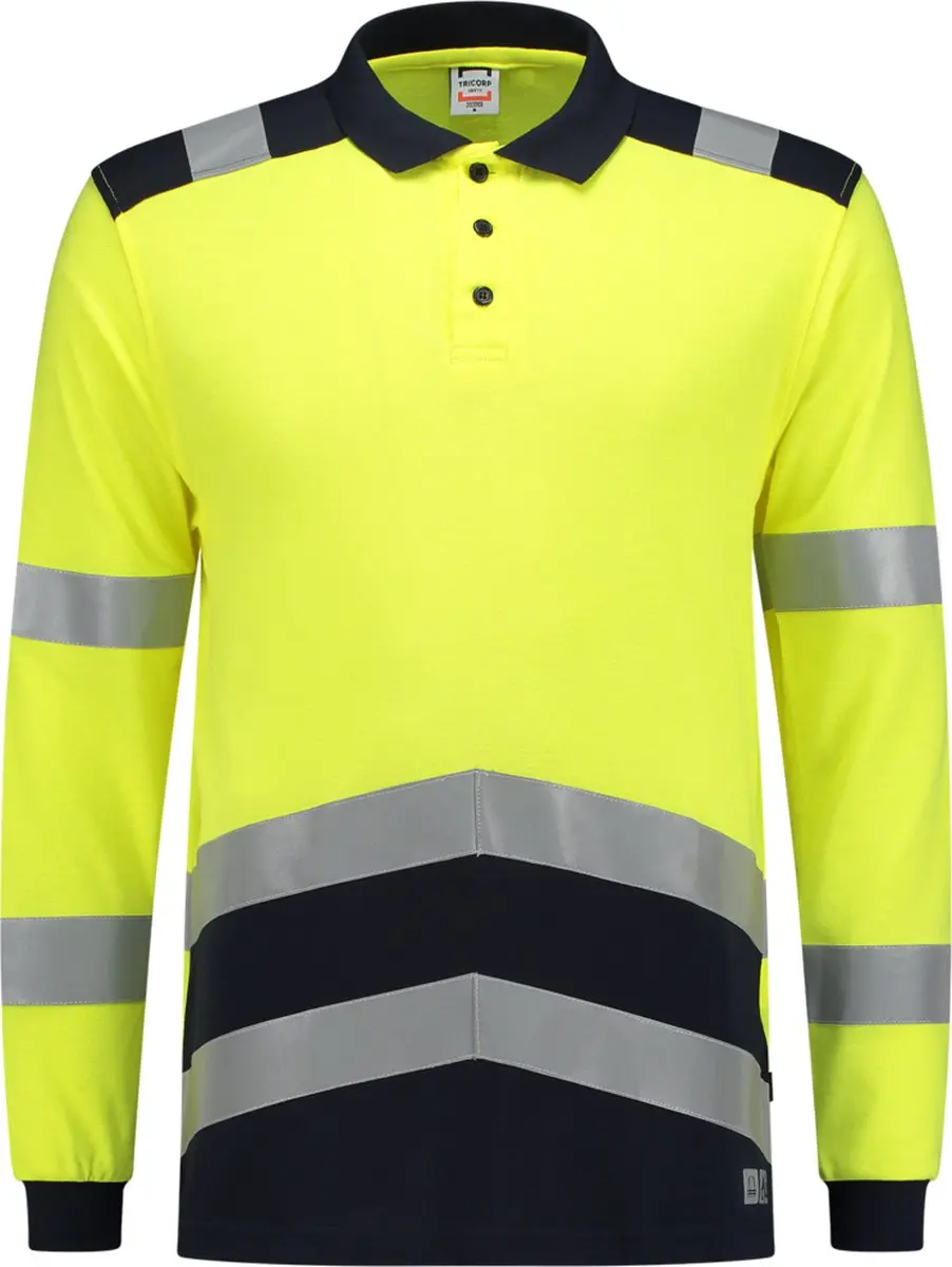 Tricorp 203003 Poloshirt - Fluo Geel/Inkt - L - afbeelding 6 van 6