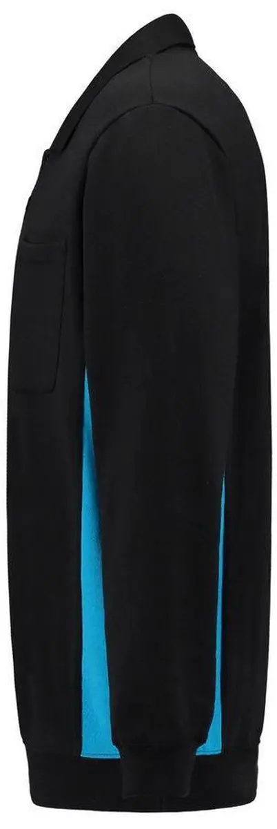 Tricorp Polo Sweater Bicolor 302001 - Maat M - Zwart/Turquoise