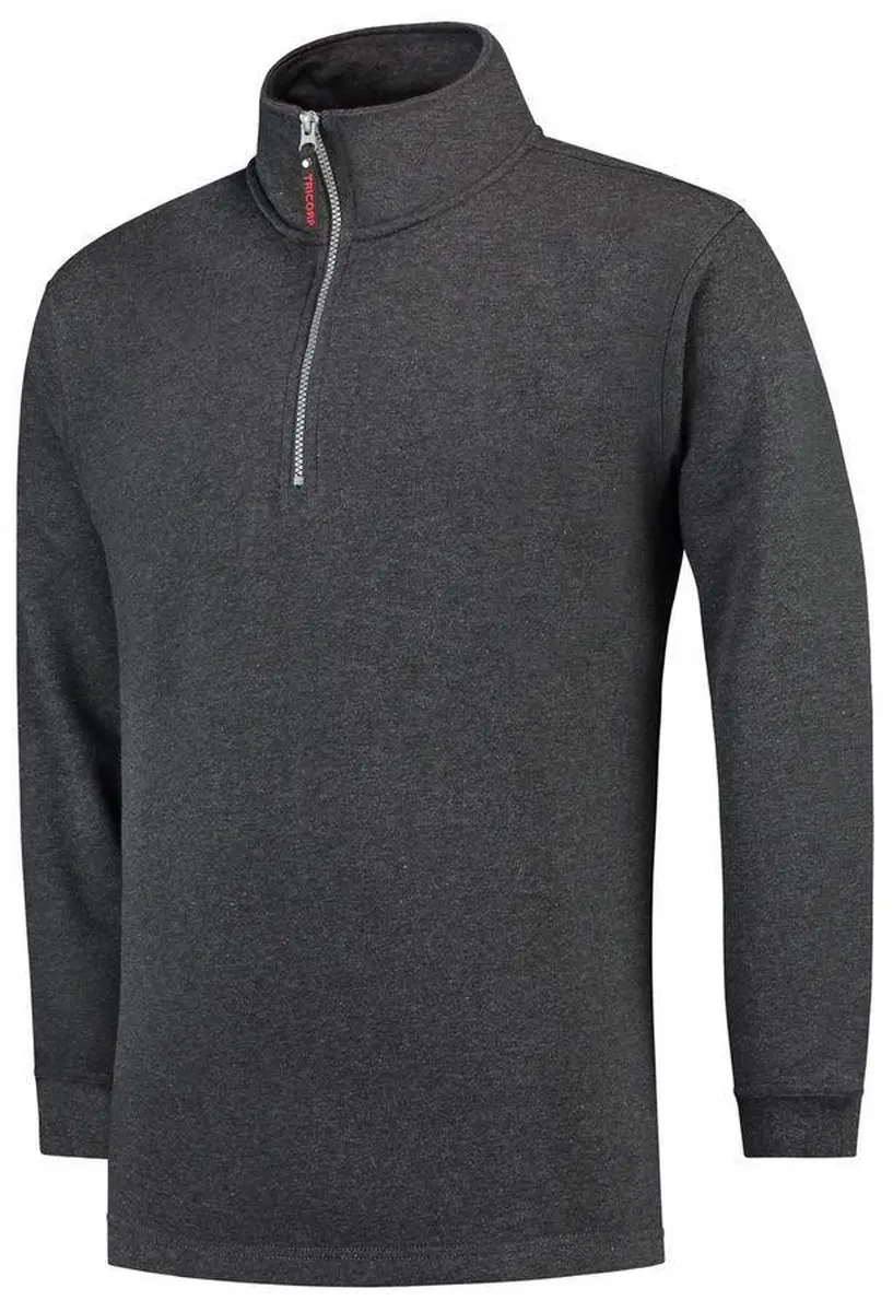 Tricorp Sweater Ritskraag 301010 - Antracietgrijs - Maat L
