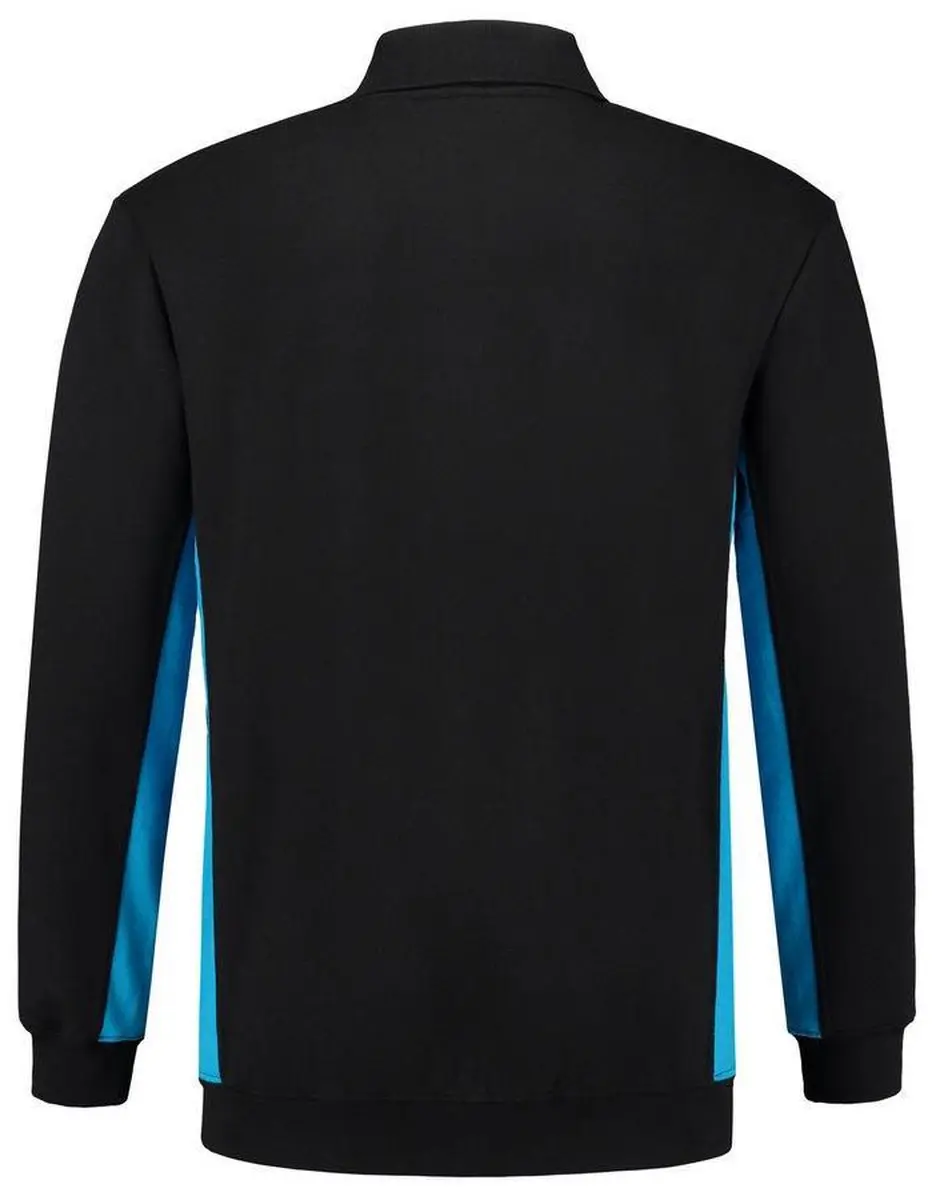 Tricorp Polo Sweater Bicolor 302001 - Maat L - Zwart/Turquoise