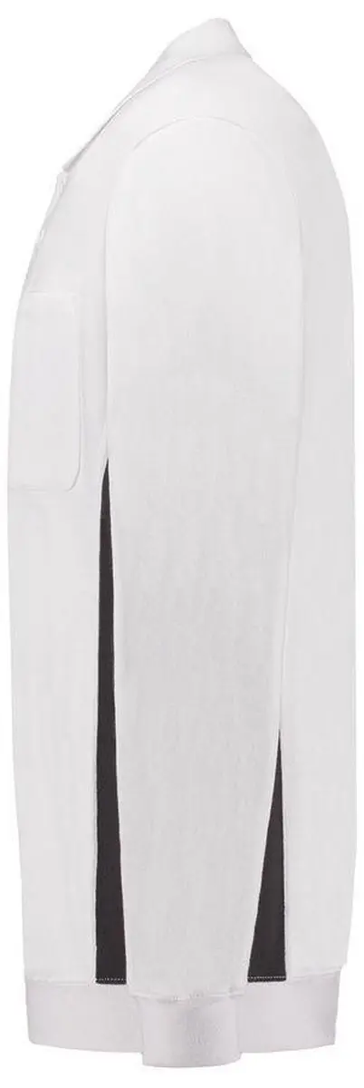 Tricorp Polo Sweater Bicolor 302001 - Maat M - Wit/Donkergrijs