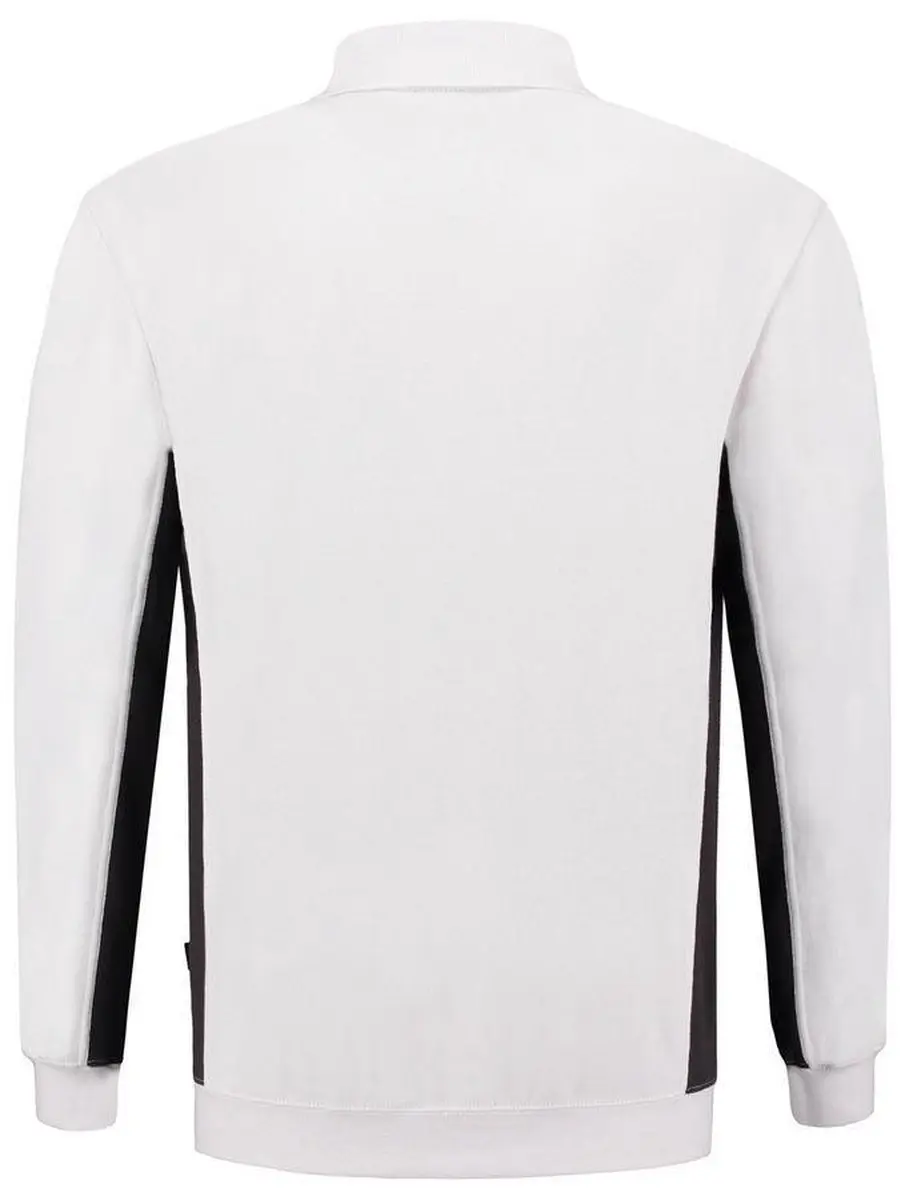 Tricorp Polo Sweater Bicolor 302001 - Maat M - Wit/Donkergrijs