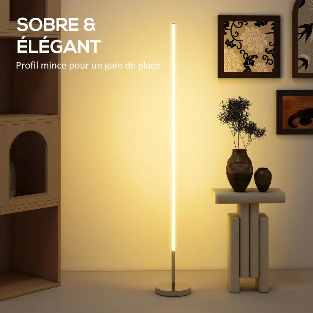 Homcom Vloerlamp Zilver 150cm