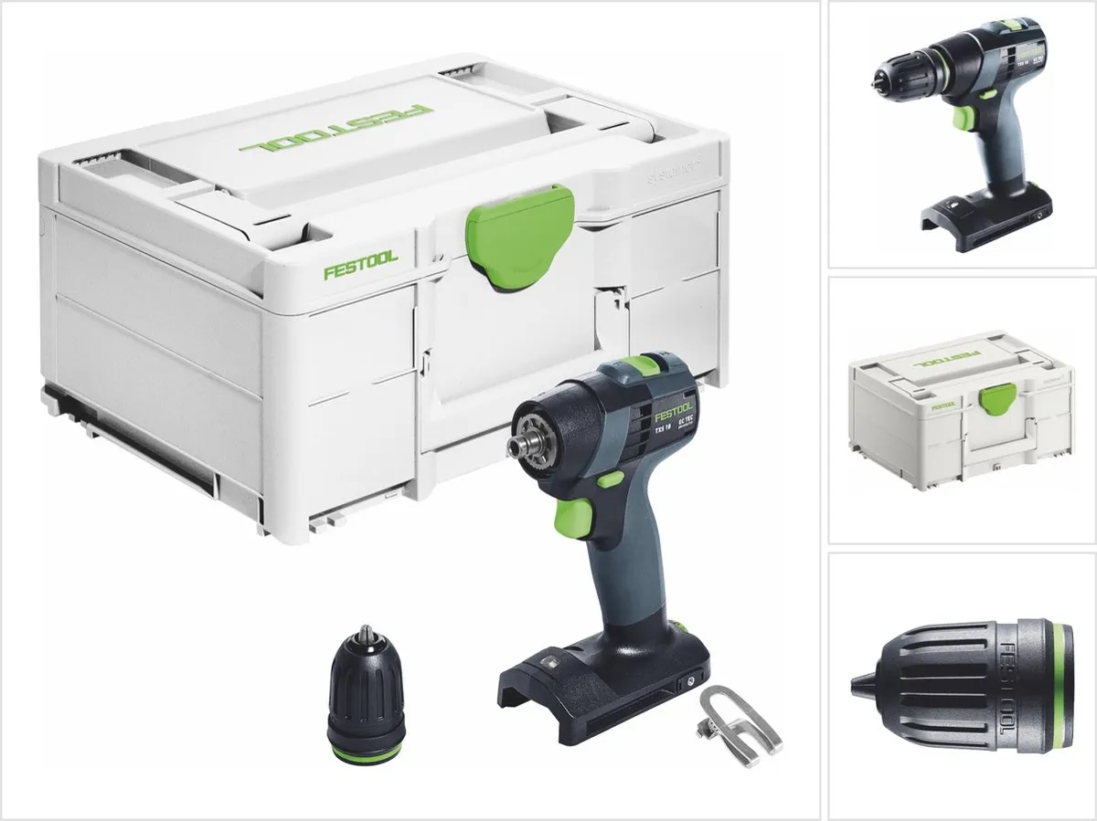 Festool TXS 18-Basic Accu-Schroefboormachine - 35mm hout, 10mm metaal