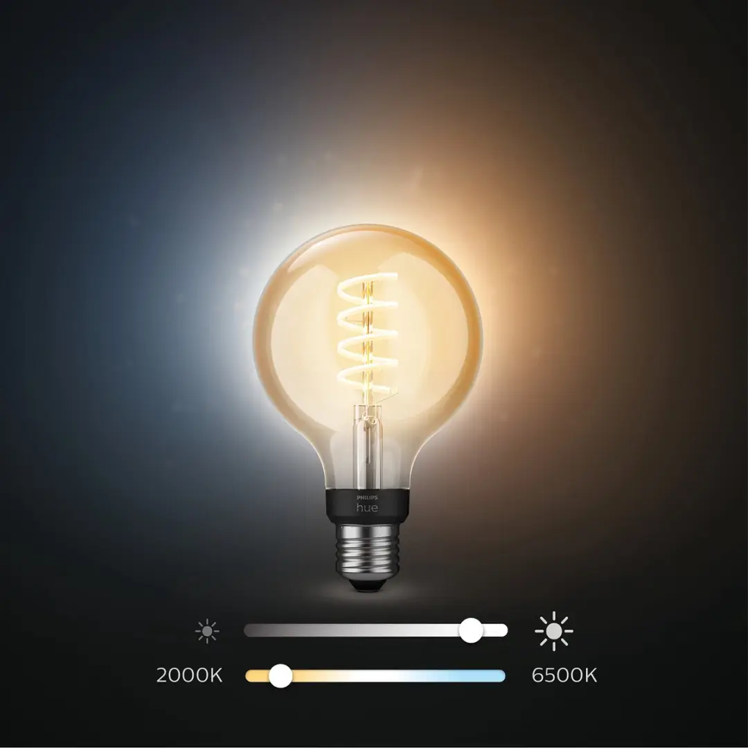 Philips Hue Starterspakket E27 - 3x Filamentlampen Warm tot Koelwit - Bridge Pro