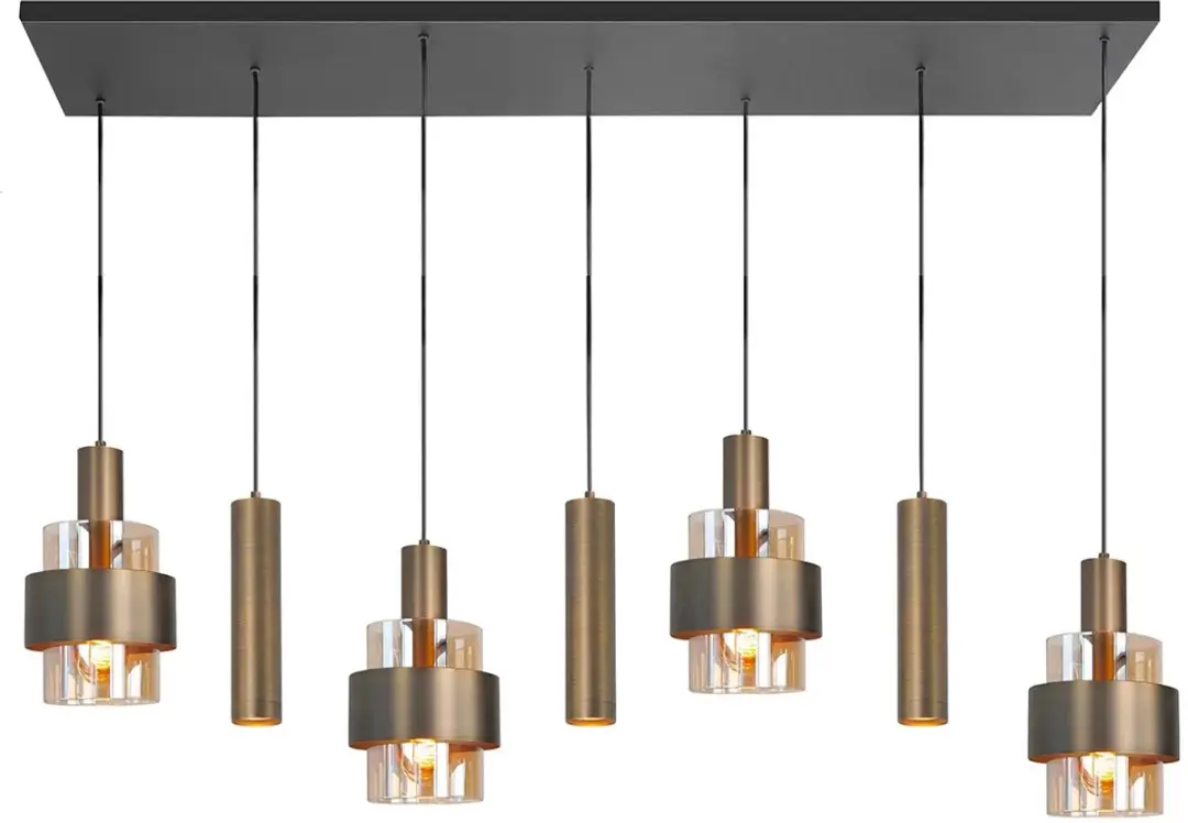 Highlight Hanglamp Marrone 7 Lichts 130cm - Brons