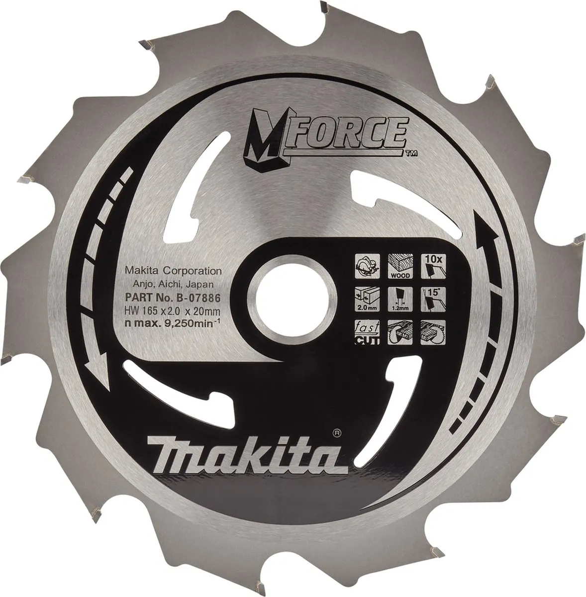 Makita Zaagblad Hout 165x20mm 10T